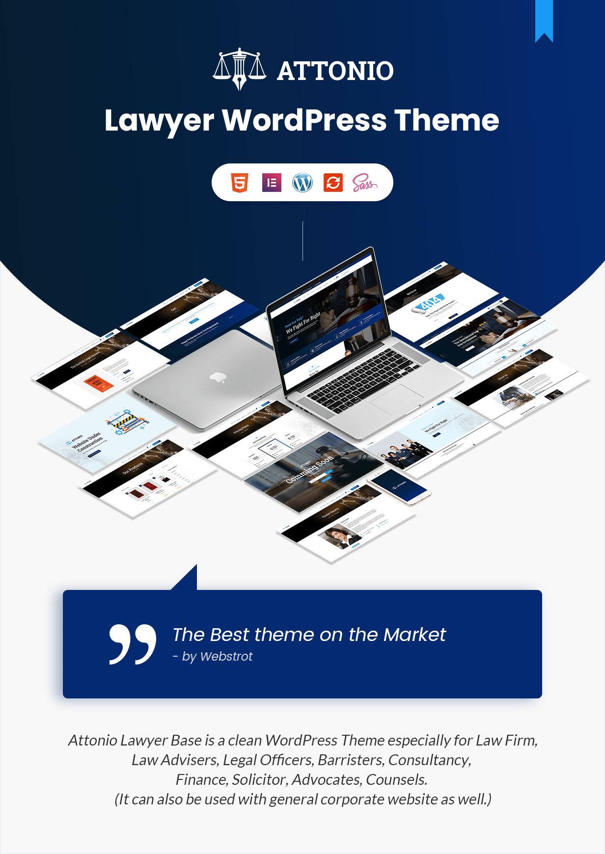 Attonio |  Rechtsanwalt Elementor WordPress Theme - 1