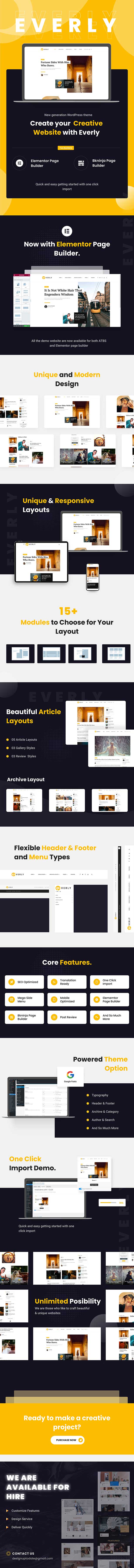 Everly - Intelligentes WordPress-Blog- und Magazin-Thema - 1