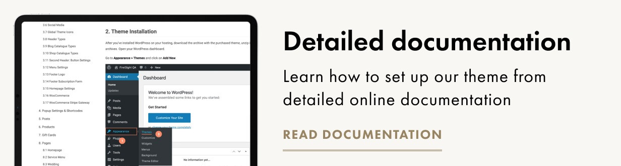 Palette WordPress Theme Präsentationsbild