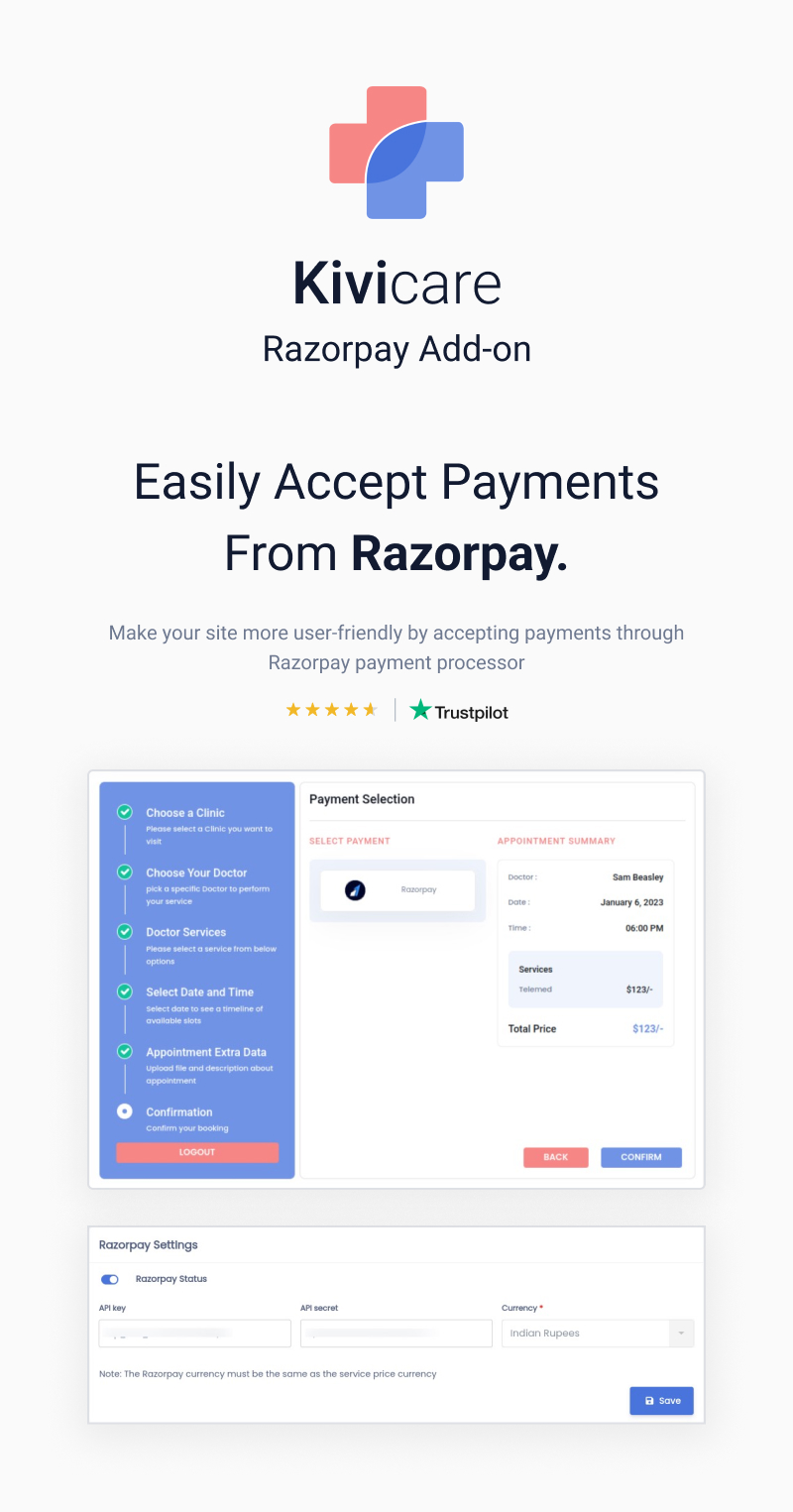 KiviCare - Razorpay Payment Gateway (Add-on) - 5