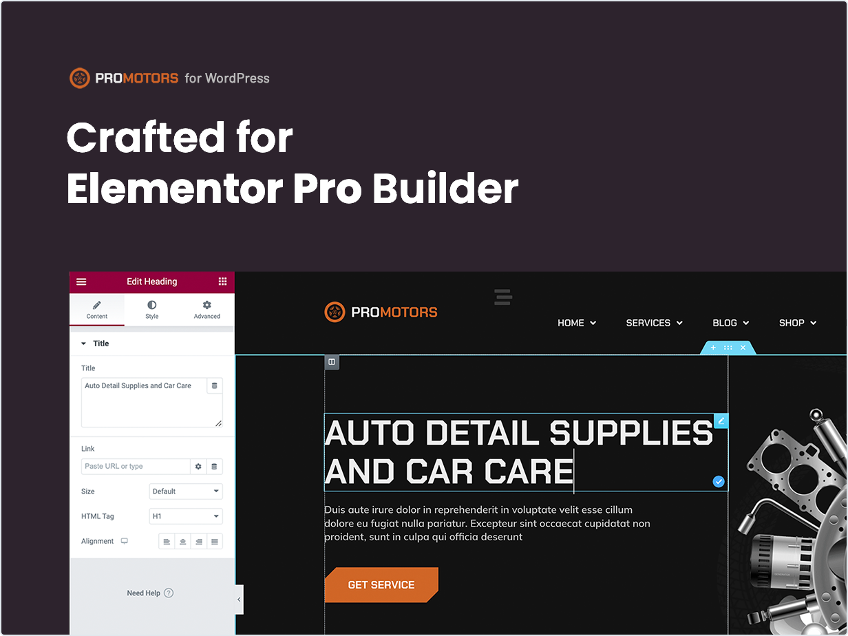 Hergestellt für Elementor Builder