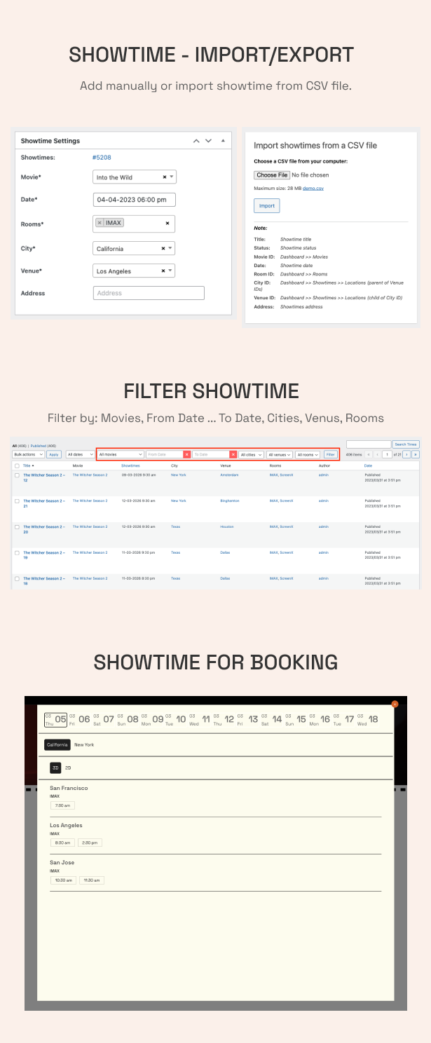 Filme - Tickets buchen WordPress Theme