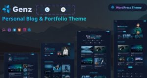 Genz – Kreativer persönlicher Blog / Portfolio-Element oder WordPress-Vorlage