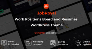 JobRoyal – Work Positions Board und Lebensläufe WordPress Layout