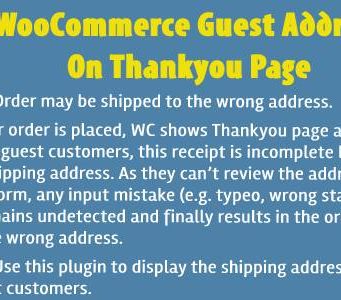 WooCommerce-Gastadresse auf der Dankesseite