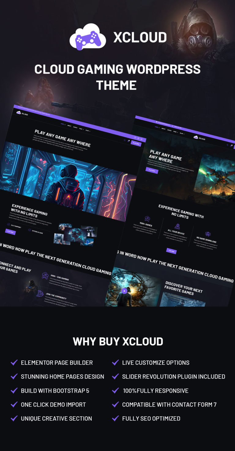 Xcloud – Cloud-Gaming-WordPress-Thema