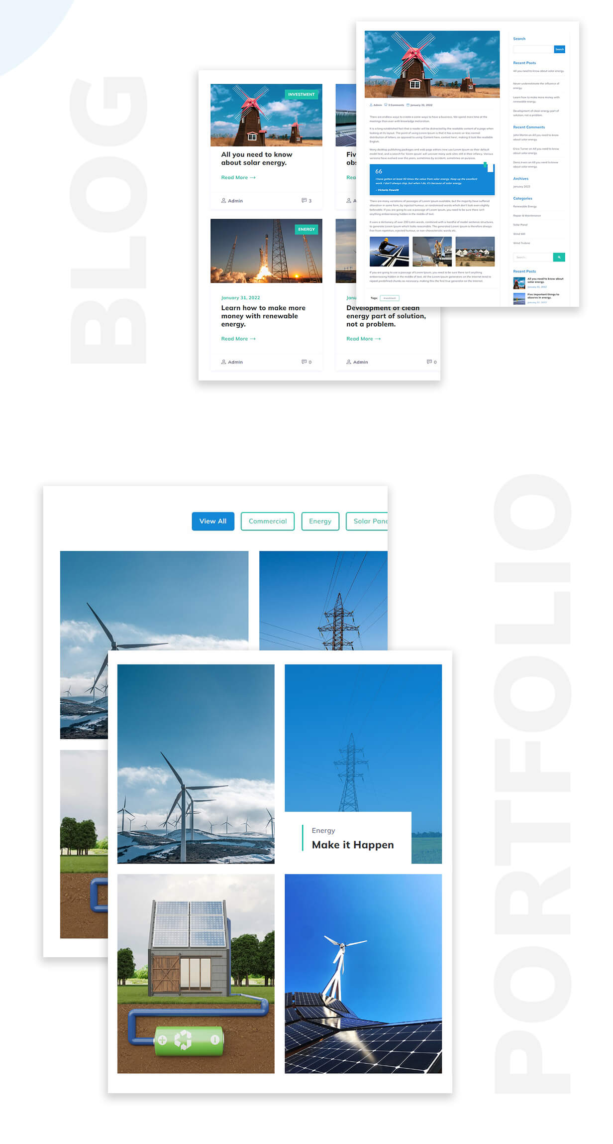 Renuma - WordPress-Theme für Wind- und Solarenergie