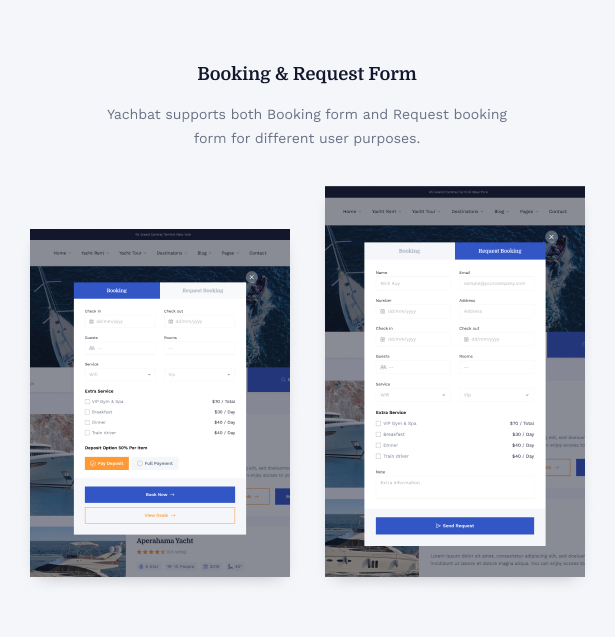 Yachbat – WordPress-Theme für Boots- und Yachtausflüge