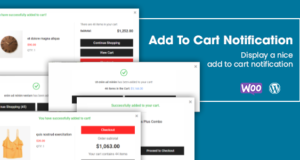 Benachrichtigung zum Hinzufügen zum Warenkorb – WooCommerce WordPress Plugin
