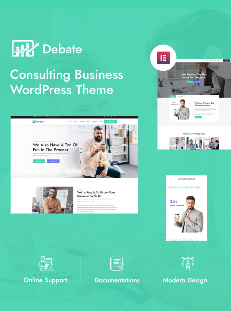 Debatte – WordPress-Vorlage für Unternehmensberatung