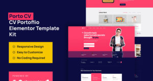 Porto Lebenslauf – Portfolio Personal Elementor Pro Template Kit