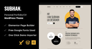 Subhan – Persönliches Portfolio/Lebenslauf-WordPress-Vorlage