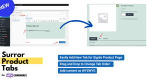 Surror-Produktregisterkarten für WooCommerce
