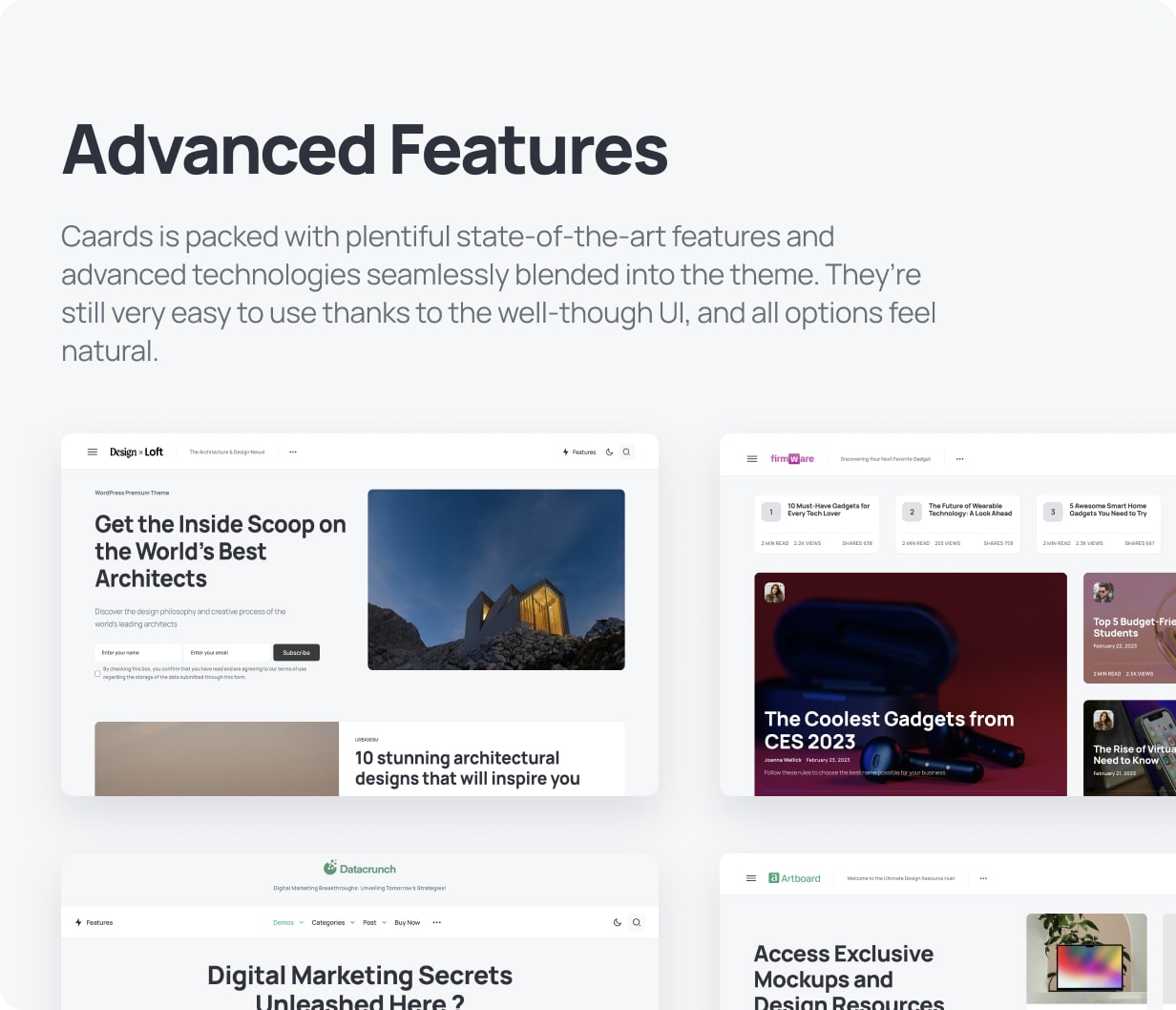 Caards – Modernes Blog- und Magazin-WordPress-Theme mit dunklem Modus – 9