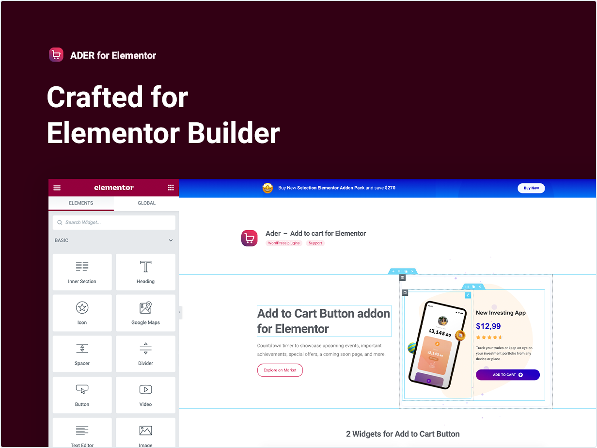 Hergestellt für Elementor Builder