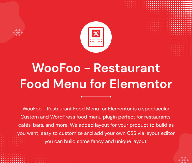 WooFoo – Restaurant-Speisekarte für Elementor WordPress Plugin