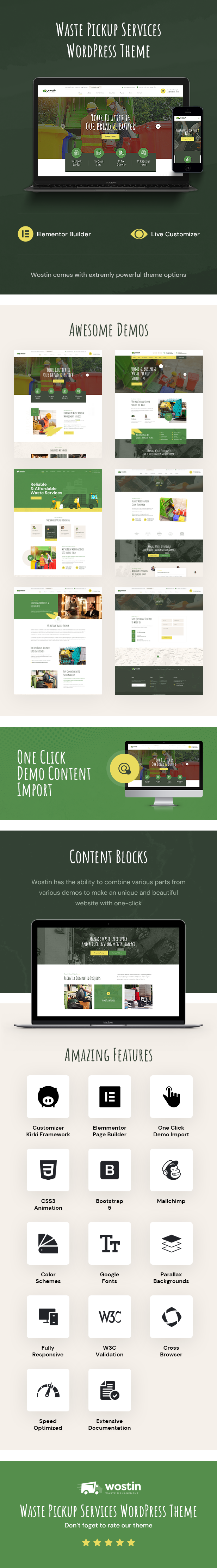 Wostin – WordPress-Theme für Abfallabfuhrdienste – 1