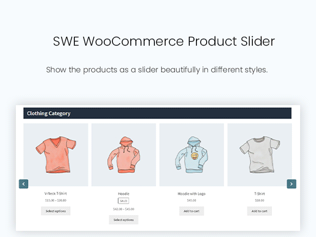 Produkt-Slider-Widget in Woo Elements – Elementor-Addons für WooCommerce WordPress Plugin