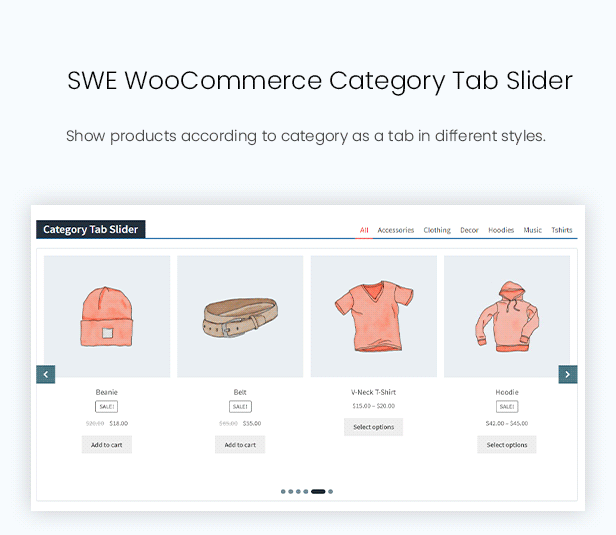 Produktkategorie-Tab-Schieberegler-Widget in Woo Elements – Elementor-Add-ons für das WooCommerce-WordPress-Plugin
