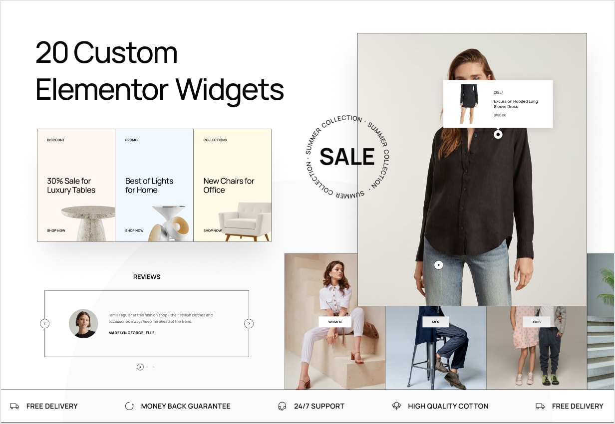 Moderno – 20 benutzerdefinierte Elementor-Widgets