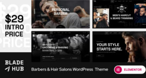 BladeHub – WordPress-Vorlage für Friseure und Friseure
