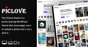 Piclove – Blog & Fotos Laden Sie das WordPress-Vorlage herunter