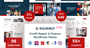 Solvency – WordPress-Vorlage für Finanzen und Kreditreparatur