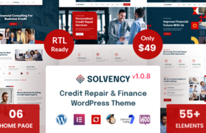 Solvency – WordPress-Vorlage für Finanzen und Kreditreparatur