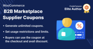 WooCommerce B2B-Marktplatz-Lieferantencoupon
