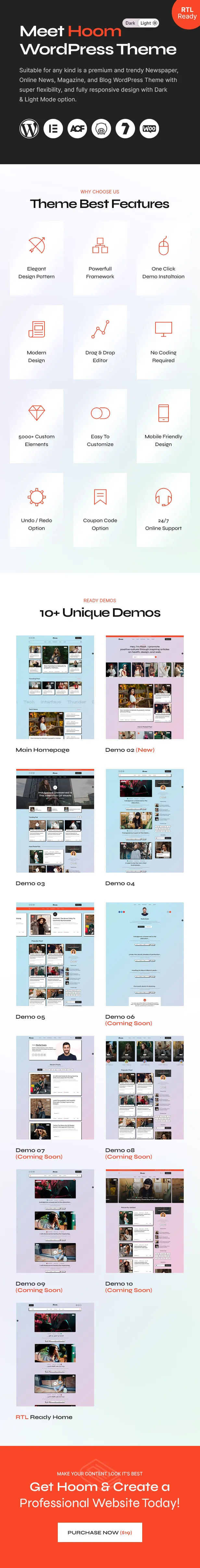 Hoom – WordPress-Theme für Nachrichten und Zeitschriften