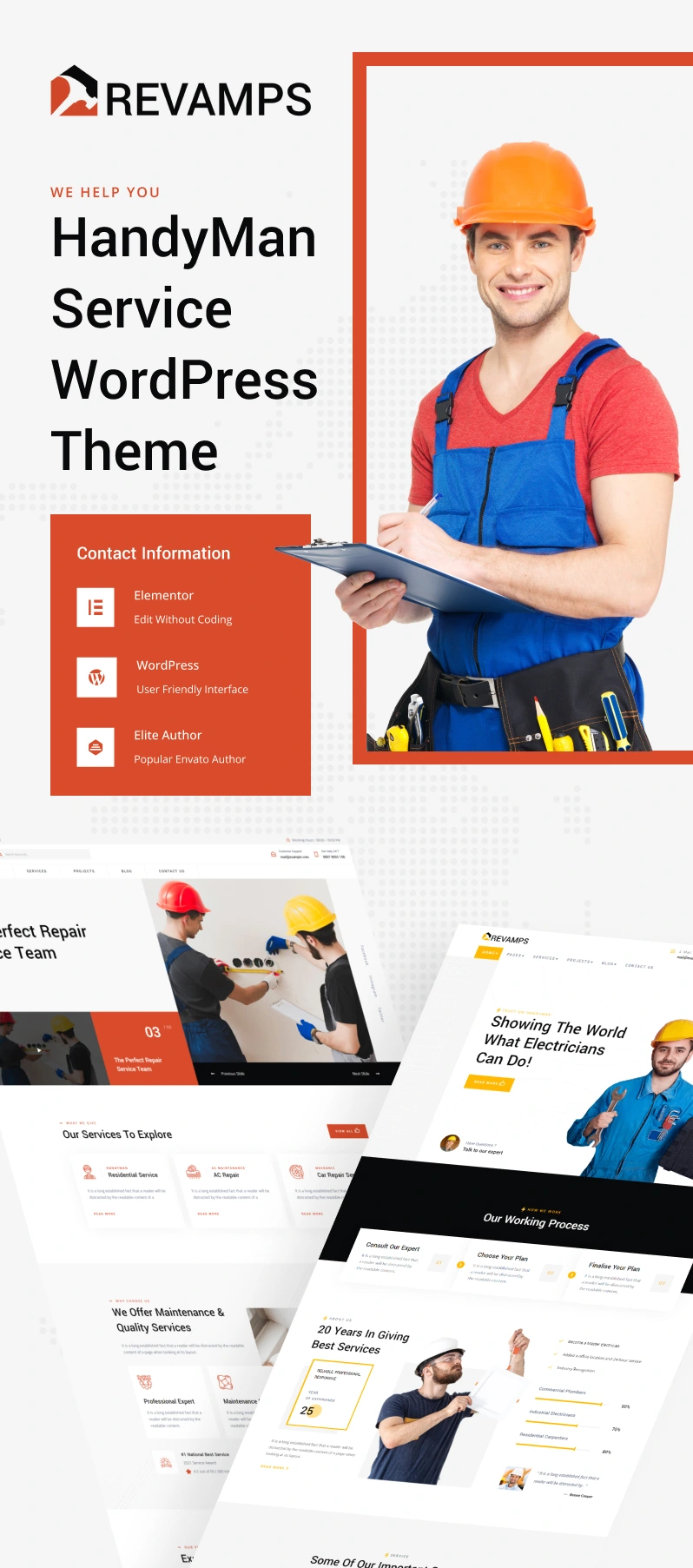 Überarbeitungen – Heimwerker-Service-WordPress-Theme – 5