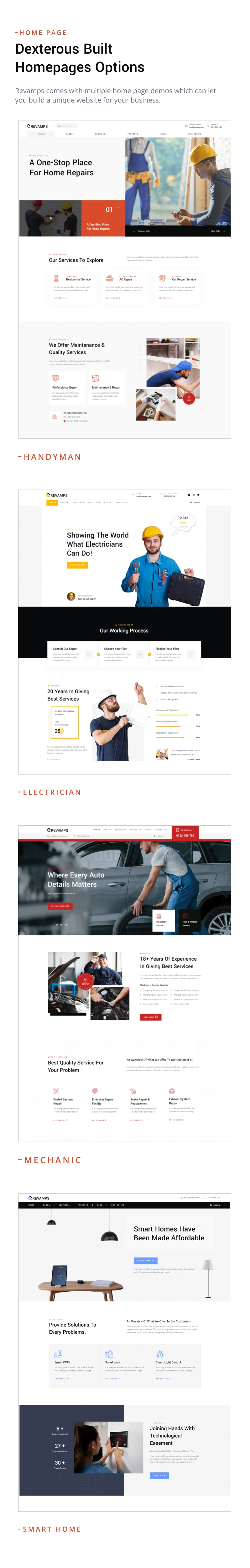 Überarbeitungen – Heimwerker-Service-WordPress-Theme – 7