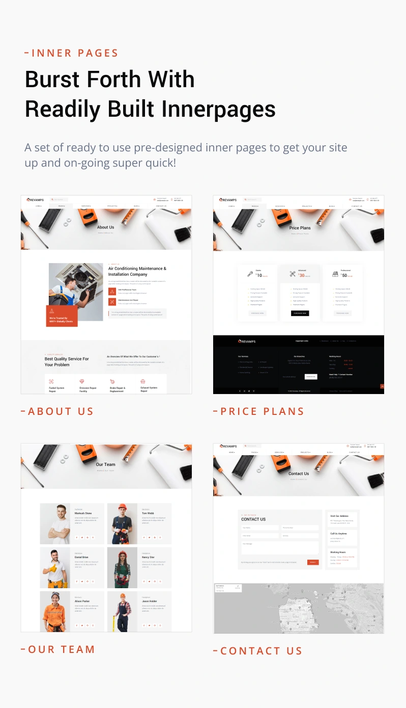 Überarbeitungen – Heimwerker-Service-WordPress-Theme – 9