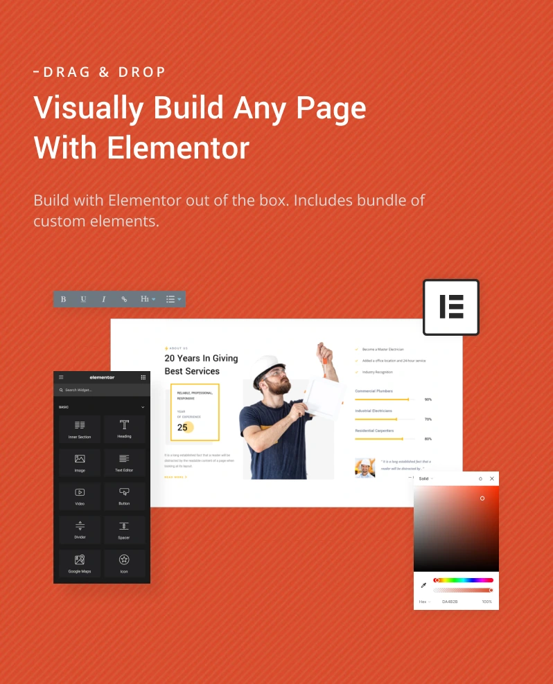 Überarbeitungen – Heimwerker-Service-WordPress-Theme – 10
