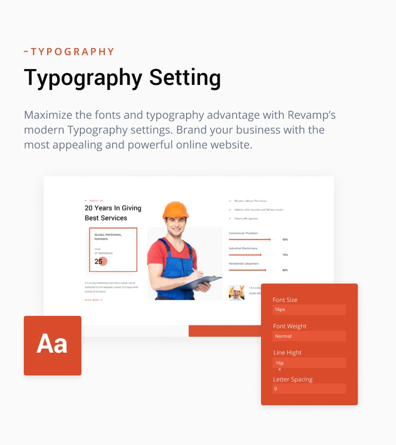 Überarbeitungen – Heimwerker-Service-WordPress-Theme – 20