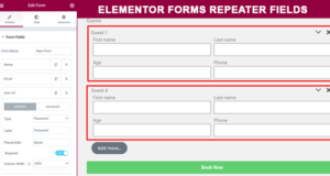 Elementor bildet Repeater-Felder