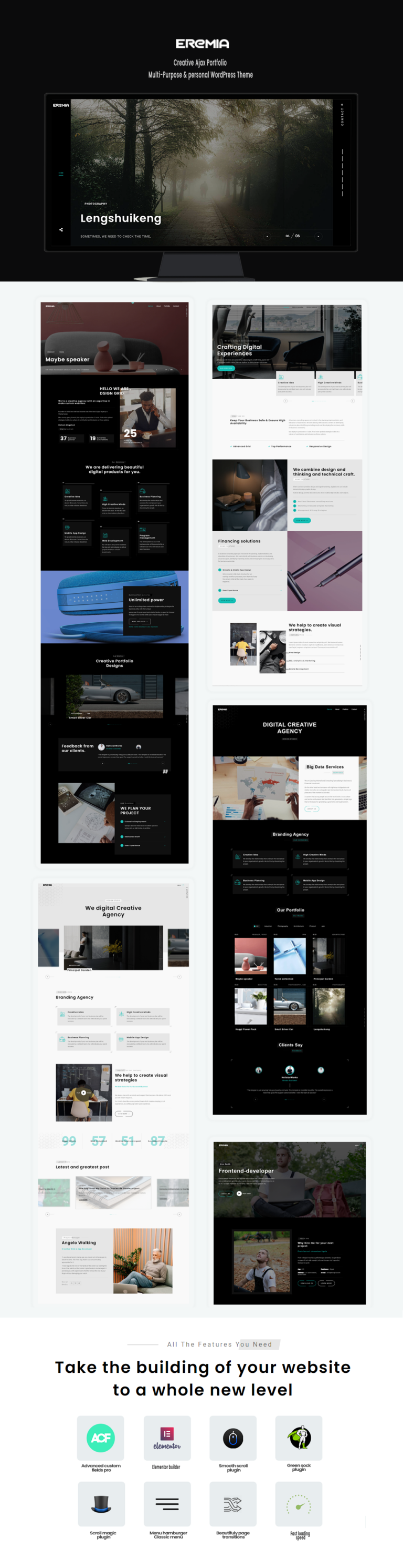 Eremia – Ajax Portfolio WordPress Vorlage
