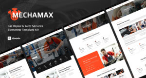 Mechamax – Elementor-Vorlagenkit für Autoreparatur und Autoservice