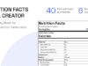Nutrition Facts Label Creator (Gutenberg Block)