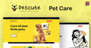 Pet Cute – Elementor-Vorlagenkit für Tierpflege und Veterinärmedizin