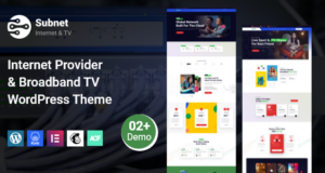 Subnet – WordPress-Template für Internetanbieter, WLAN und Breitband-TV