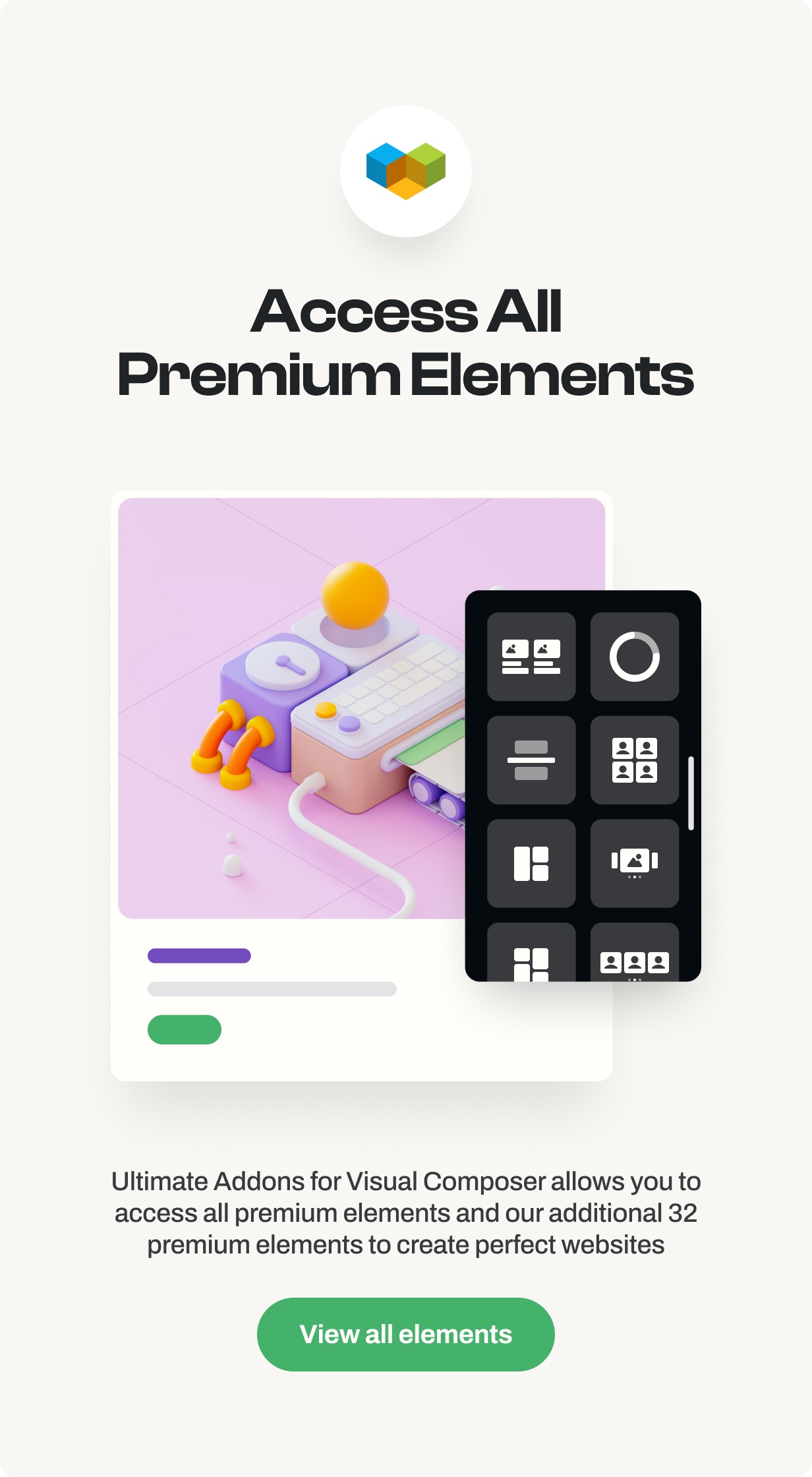 Alle Premium Visual Composer- und Ultimate Addons-Elemente