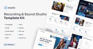 Exodio | Aufnahme- und Tonstudio-Elementor-Vorlagenkit