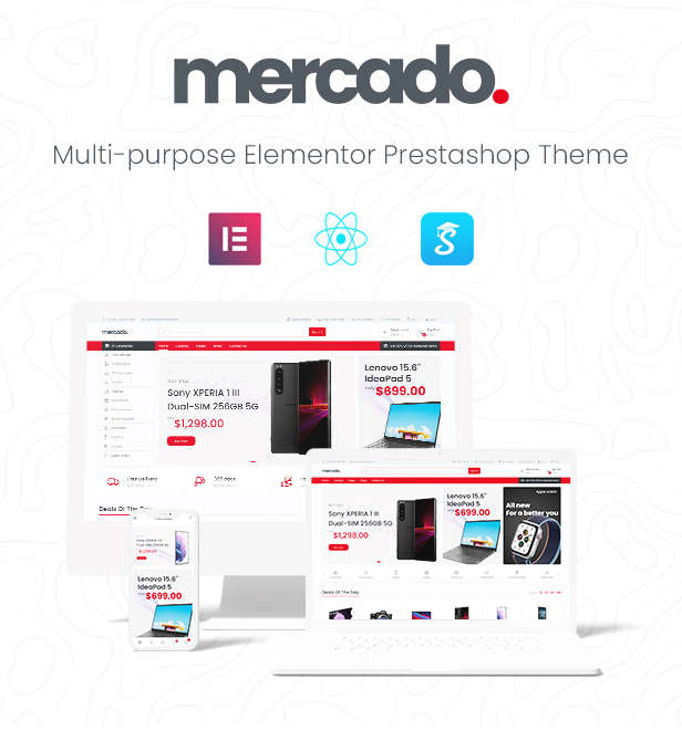 Mercado Elementor – Supermarkt- und digitales Prestashop-Theme