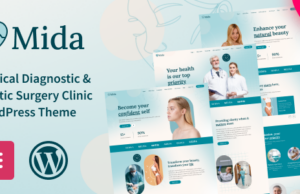 Mida – WordPress-Vorlage für Kliniken für medizinische Diagnostik und plastische Chirurgie