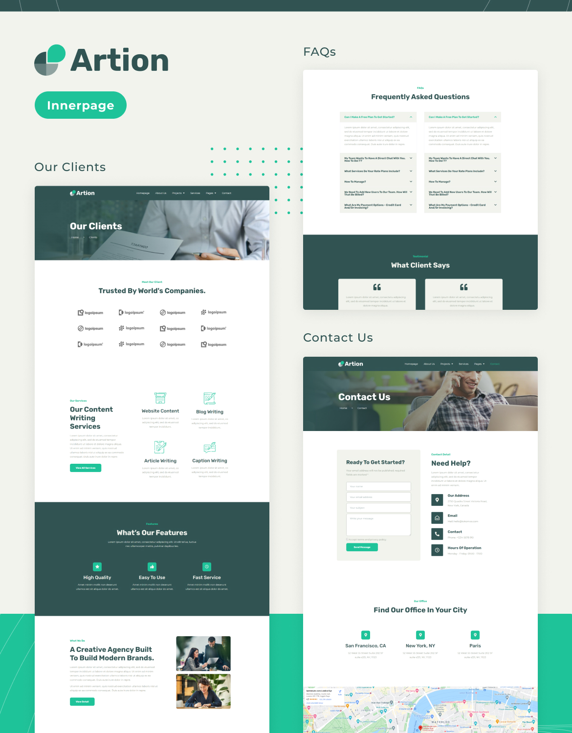 Artion |  Content Copywriting Services Elementor-Vorlagenkit – 5