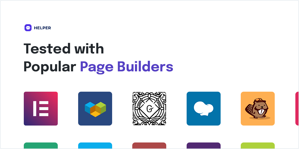 Getestet mit beliebten Page Buildern