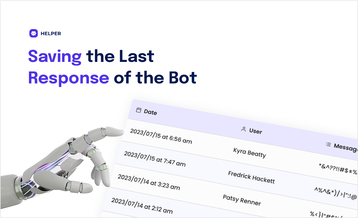 Speichern der letzten Antwort des Bots