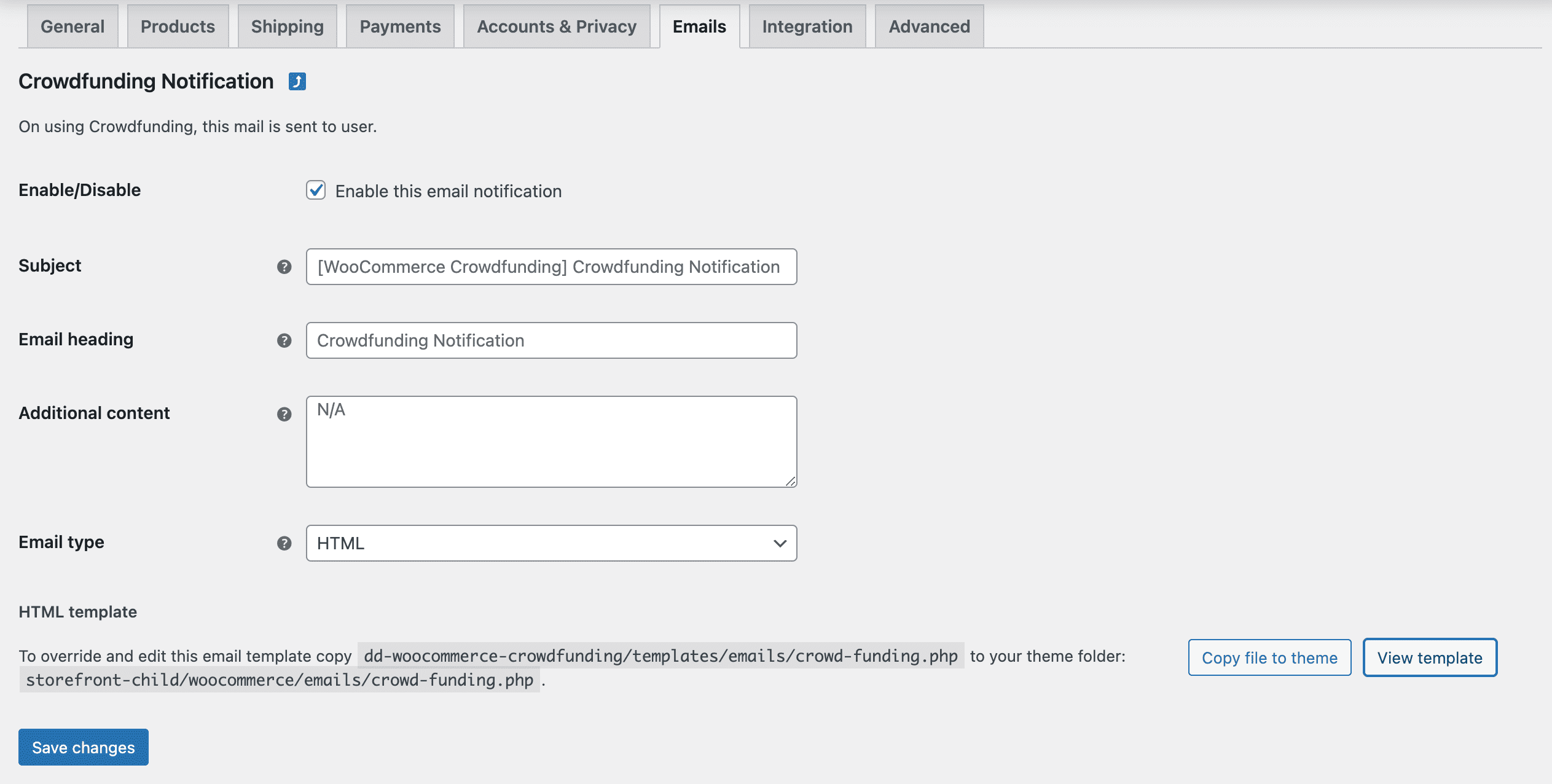 WooCommerce-Crowdfunding-E-Mail-Vorlage