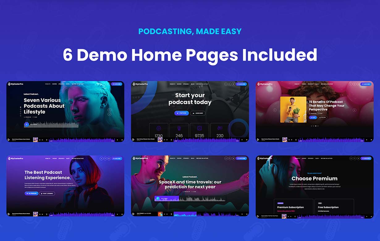 WpCasterPro – Podcast-WordPress-Theme mit Non-Stop-Player und Monetarisierungssystem – 3